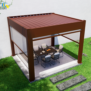 175 Pergola Réglable Étanche Rétractable Gazebo Motorisé En Aluminium Gazebo Extérieur Réglable Persienne Toit <span class=keywords><strong>Jardin</strong></span> Pavillon - Product Image 5