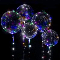 Ballons LED transparents de 20 pouces - Matériau TPU, lumière clignotante multicolore, certifiés CE pour les événements et les lieux nocturnes