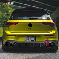 Diffuseur arrière en fibre de carbone noir brillant, pare-chocs arrière style CS, lèvre arrière pour VW Golf 8 Mk8 GTI R-Line 2021 2022 2023, kit carrosserie