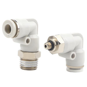 Tuyau pneumatique blanc, coude fileté, raccord rapide PL4/6/8/10-M5/01/02/03/04, neuf, raccords en plastique et en cuivre pour tuyau - Product Image 3