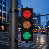 Lampu Sinyal Lalu Lintas LED 200mm 300mm Tiga Warna untuk Pengelolaan Kontrol Lalu Lintas Persimpangan Kota