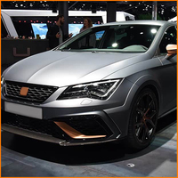 Phare avant LED Lompard pour Seat Leon 2013-2019, 6500 Lumens, 12V 100W, Amélioration Haute Performance
