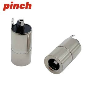 Pinch Dc Power Socket Round Female Connector Dc-084 4.0x1.7mm Stainless Steel Non Grounding <b>Plug</b> With Socket - Product Image 2