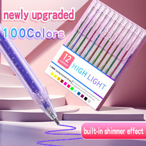 Stylos gel pailletés multicolores, pointe de 1,0 mm |   Surligneur à séchage rapide pour l'école, le journalisation, le scrapbooking et les projets de bricolage - Product Image 6