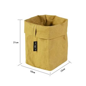 2026 custom Washable Storage Basket Kraft Paper Bag Reusable <b>Bins</b> Plants Organizer <b>Cover</b> for Food Fruit Toys Laundry - Product Image 6