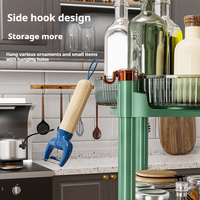 Étagère en plastique à 3 niveaux assemblable pour cuisine et salle de bain, organisateur de rangement drainable pour vaisselle, épices et articles ménagers