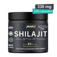 Capsule de Shilajit Pur à Vendre Chaud, Extrait Naturel pour Renforcer le Système Immunitaire, Riche en Minéraux et Acide Fulvique