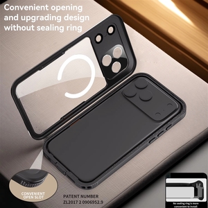 Coque de téléphone magnétique étanche IP68 <span class=keywords><strong>avec</strong></span> protection intégrale 360° résistante à l'usure et transparente pour <span class=keywords><strong>iPhone</strong></span> 16 17 Pro Max - Product Image 5
