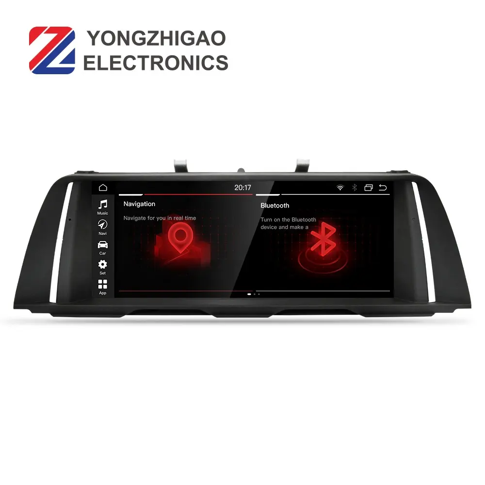 YZG 10.25 "8 코어 안드로이드 10.0 Carplay 네비게이션 라디오 멀티미디어 DVD 플레이어 안드로이드 2011-2017 BMW 5 시리즈 F10 F11