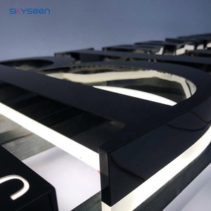 New arrivals tùy chỉnh thép không gỉ Backlit kênh chữ với LED chiếu sáng Acrylic signage cho cửa hàng kinh doanh dấu hiệu - Product Image 3