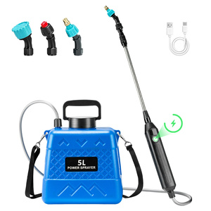 Pulvérisateur d'eau de jardin à batterie, pulvérisateur à dos en métal, 5 buses de pulvérisation, tige télescopique, capacité de 5 L, haute efficacité pour le jardin - Product Image 2
