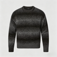 Pull en laine tricoté pour homme, col rond, manches longues, coupe ample, doux et chaud, décontracté, personnalisable OEM/ODM, pull en laine tricoté tendance pour homme