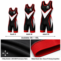Tenue de lutte unisexe personnalisée en spandex pour adulte – Vêtement de sport extensible, léger et respirant pour la musculation, avec logo frontal, effet délavé