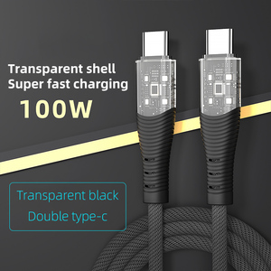 100W Thông Minh Nhanh Chóng Sạc Cáp Trong Suốt Thiết Kế Loại C Giao Diện Cáp Thích Hợp Cho Huawei Xiaomi Điện Thoại - Product Image 5