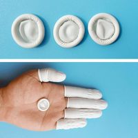 Doigts en latex, antistatiques, gants de protection blancs, imperméables et antidérapants, doigts jetables pour le nail art