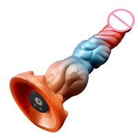Vibromasseur Fantaisie en Silicone Liquide, Plug Anal Monstre, 10 Vitesses, Base à Ventouse Puissante, Jouet Sexuel Adulte pour Hommes et Femmes
