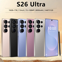 Teléfono S26 Ultra 5G con Pantalla FHD Plus de 6.8 Pulgadas, Batería de 7000 mAh, Desbloqueado, Compatible con Francés y Ruso