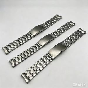 Correa de Reloj de Metal 904L de 18 mm, 20 mm, 22 mm con Extremos Curvos, Brazalete Presidencial de Acero Inoxidable Sólido para Correa <span class=keywords><strong>Omega</strong></span> <span class=keywords><strong>Seamaster</strong></span> Geneve - Product Image 1
