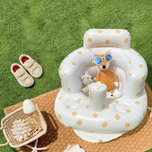 Chaise d'apprentissage transfrontalière pour bébé, siège d'apprentissage pour bébé en PVC, petit canapé gonflable portable et pliable, tabouret <span class=keywords><strong>de</strong></span> <span class=keywords><strong>bain</strong></span> pour nourrissons <span class=keywords><strong>de</strong></span> 0 à 3 ans - Product Image 3