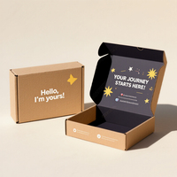 Boîte d'expédition en carton ondulé personnalisée avec papier enduit, écologique, résistante, rose, pour l'expédition de vêtements, logo personnalisé