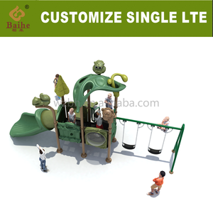 Baihe rừng loạt công viên giải trí sân chơi trẻ em thoải mái sân chơi ngoài trời thiết bị chơi thiết lập trượt nhựa với Swing - Product Image 2