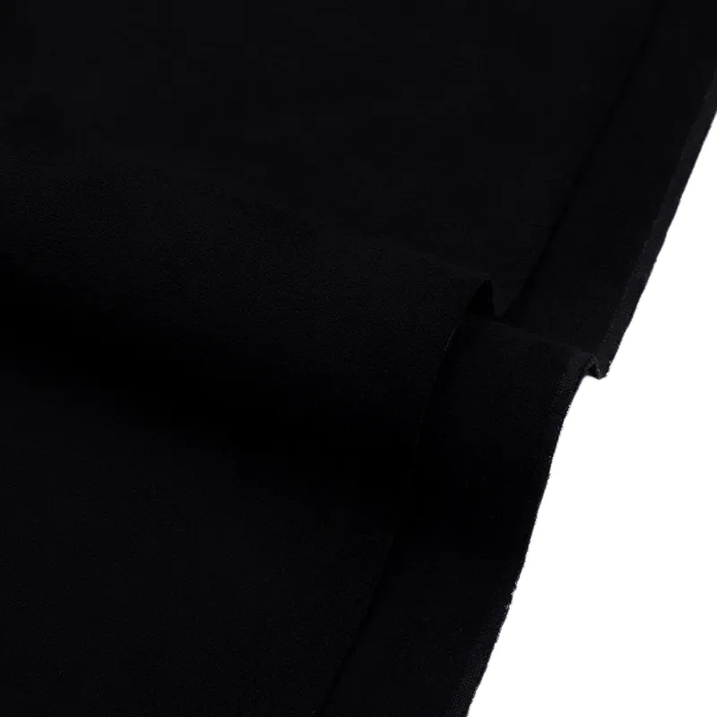 Tessuto all'ingrosso cina kuma 96% poliestere 4% spandex faux suede tessuti Scuba pelle scamosciata tessuto nero per indumento