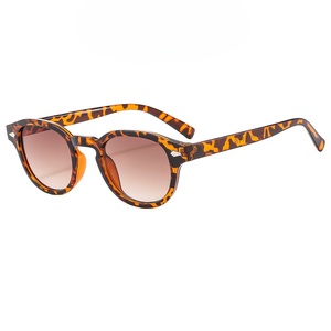 Nouvelles lunettes de soleil rétro à petite monture 2024, logo personnalisé, verres acryliques UV400 polarisés, monture en métal PC, unisexe, noir - Product Image 1