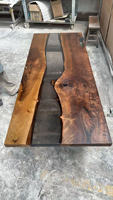 180*80cm nouvelle meilleure qualité personnalisée écologique solide noyer bois rivière Restaurant salle à manger café cuisine résine époxy Table