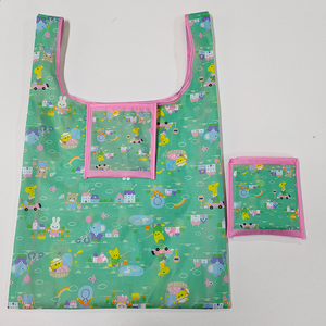 Сумка-шоппер XIYI: складная, с индивидуальным принтом, мультяшным рисунком, квадратная, из переработанных материалов, многоразовая, экологичная - Product Image 3