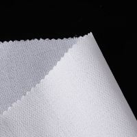 Tissu d'interlining épaissi personnalisé 100% polyester 300D tissé adhésif thermocollant 130g 140g 150g doublure noire pour vêtements
