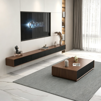 Meuble TV Minimaliste Moderne et Simple pour Appartement, Meuble TV Bas de Luxe Léger pour Salon, Meuble TV Étroit