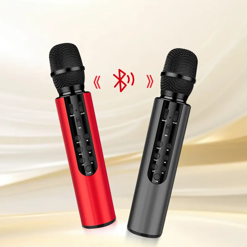 Portable karaoke Party Handheld Singing Kids speaker and dynamic microphone bluetooth wireless mic