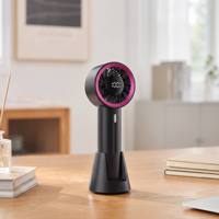 Ventilateur USB portable à moteur sans balais, commande numérique, batterie 3000 mAh, contrôle par bouton avec base de ventilateur, faible MOQ, pour commandes en gros OEM/ODM