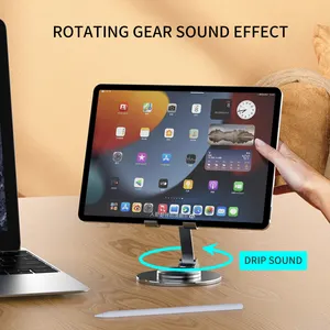 Nouveau support de téléphone portable pliable de haute qualité avec Rotation à 360 degrés, support de tablette de bureau en alliage d'aluminium pour ipad