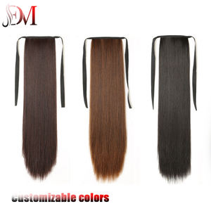 Extensions de cheveux accessoire <span class=keywords><strong>chignon</strong></span> africain cordon de serrage court queue de cheval bouclée queue de cheval synthétique bouffant court - Product Image 4