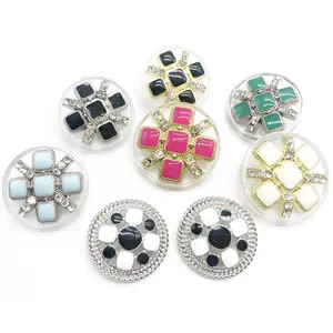 China manufacturer metal diamond garment pearl metal shank rhinestone button crystal button With Lowest Price