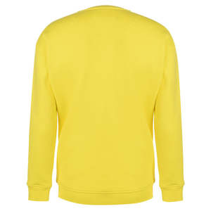 Sudadera Amarilla para Hombre, Cuello Redondo, Suave, Cálida, Ligera, Informal, Color Sólido, Prenda Superior de Moda - Product Image 2