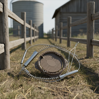Piège à ressort robuste en fil d'acier de 4 mm pour sangliers, renards, lapins – Écologique, étanche, pour la lutte antiparasitaire agricole