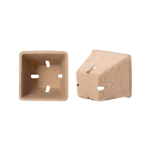 Plateau de <span class=keywords><strong>semis</strong></span> de pâte biodégradable recyclable jardinière de graines de fleurs jetable ronde/carrée Pots de pépinière de pâte à papier tasses de <span class=keywords><strong>semis</strong></span> - Product Image 6