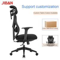 Chaise de bureau de direction au design moderne, pivotante, ergonomique, avec accoudoirs fixes, en maille, confortable pour le bureau à domicile et l'atelier