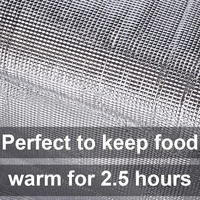 Sac isotherme portable pliable noir pour le transport des aliments chauds pour le camping et l'épicerie écologique
