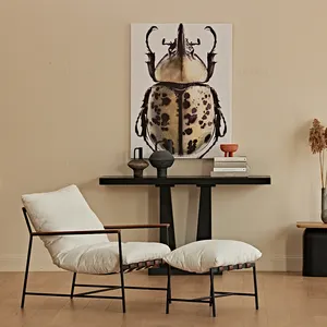 Scandinavian Furniture Wabi-Sabi White Sofa Modern Armchair For Hotel Use Upholstered Cloud Lounge Chair For Living Room