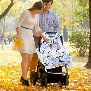 Irini Neuwagen Auto-Sitz-Überdachung Decken für Mädchen Jungen Winterbezug für Kleinkinder-Autositz Babyträger Stollen für Neugeborenes Baby