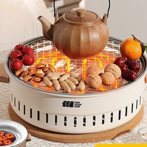 Explorers Camping Stove With Grill 3-5 Person Outdoor Tea Warmer Portable Cooking <b>Set</b> For Home And Travel Use - Product Image 1
