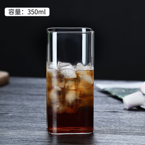 Gobelets carrés pour boissons, <span class=keywords><strong>café</strong></span> et lait, très vendus, 250 ml, 350 ml, 450 ml. Tasses en verre borosilicate <span class=keywords><strong>de</strong></span> haute qualité. Verres en verre au design simple. - Product Image 5