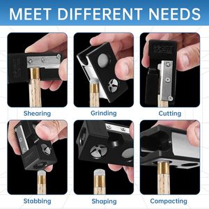 Outil de réparation 6 en 1 pour embouts de queue de billard, accessoire portable pour l'entretien de la queue de billard - Product Image 4