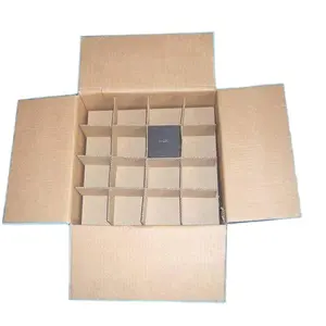 صندوق من الورق المقوى المضلع للنبيذ مصنوع من الورق المقوى مزود بمجزءات للشحن