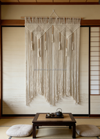 Décoration murale tissée à la main en usine pour la maison et l'hôtel, grand article en macramé, couleur blanche