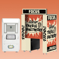 JLJ pencetak Booth foto paspor portabel kustomisasi Logo perangkat lunak Booth foto mesin otomatis Booth Foto