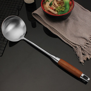 Stainless Steel Spatula Set 4 Piece Wood Handle Kitchen Utensils For Stir Fry Soup Strainer Frying Cooking Tools - Product Image 4
